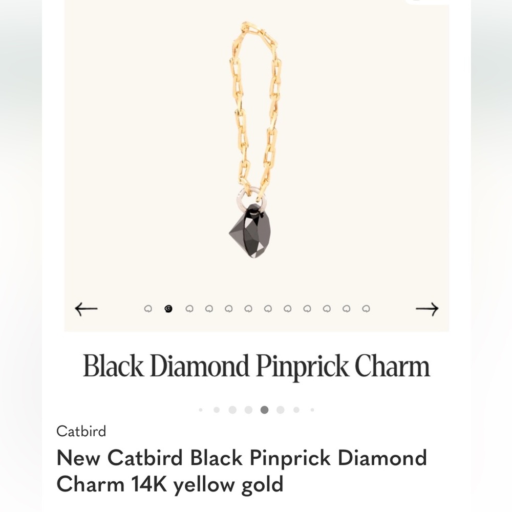 Catbird Black Diamond Pinprick Charm